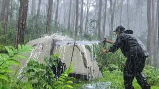 Thumbnail: THE WORST EXPERIENCE OF A NON-STOP THUNDERSTORM ‼️ CAMPING IN THE MIDDLE OF BAD WEATHER  HEAVY RAIN