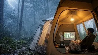 Thumbnail: AMAZING‼️48 Hours of Survival: Camping in a Non-Stop Rainstorm⛈️