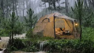 Thumbnail: ENJOYING BAD WEATHER LIGHTNING STORMS AND VERY HEAVY RAIN ‼️CAMPING IN HEAVY RAIN⛈️(3)