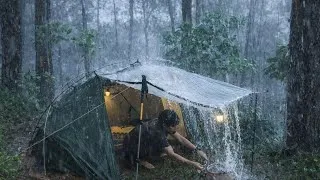 Thumbnail: THE WORST EXPERIENCE OF A NON-STOP THUNDERSTORM ‼️ CAMPING IN THE MIDDLE OF BAD WEATHER  HEAVY RAIN
