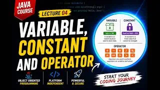 Thumbnail: 🚀 Java Course for Beginners | Lecture 04 - Variables, Constants & Operators