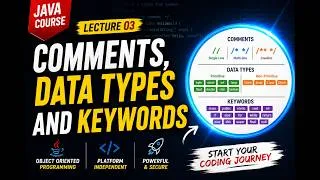 Thumbnail: 🚀 Java Course for Beginners | Lecture 03 - What is Comments,DataTypes and Keywords?