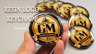 Thumbnail: DIY Custom Resin Logo Keychain  | Easy Resin Art for Beginners | Personalized Business Keychain
