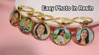 Thumbnail: Personalized Resin Photo Cabochon Keychain 💖 | Easy DIY Resin Art for Beginners