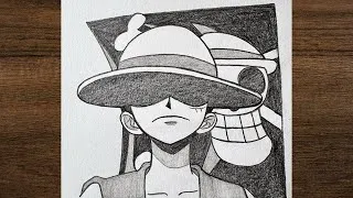 Thumbnail: How to draw Luffy from One Piece / anime drawing / manga drawing 