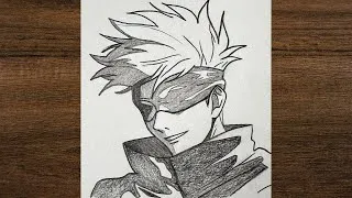 Thumbnail: How to Draw Gojo Satoru | Jujutsu Kaisen Pencil Sketch / anime drawing 