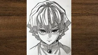 Thumbnail:  Zenitsu Sketch from Demon Slayer | Step by Step Pencil Drawing | anime drawing 