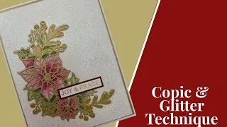 Thumbnail: Easy Copic & Glitter Technique | Lisa Horton Festive Wreath die set