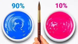 Thumbnail: What Happens When You Mix 10% CYAN with 90% PINK? | Satisfying Color Mixing