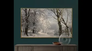 Thumbnail: Vintage Winter Wonderland: A 4K Screensaver of Snowy Landscape Paintings