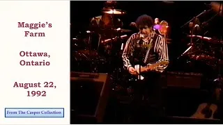 Thumbnail: A grunge-y blue "Maggie's Farm" from Bob Dylan in Ottawa, ON, August 22, 1992
