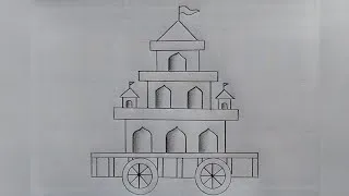 Thumbnail: How to draw Rath step by step| Jagannath Rathyatra drawing easy| Pencil drawing| Rathyatra drawing 