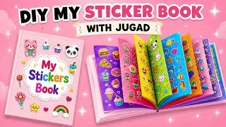 Thumbnail: I MADE A STICKER BOOK😱🔥! DIY STICKER BOOK | HANDMADE 100+ STICKERs | HACK 🤩
