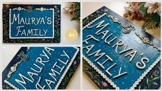 Thumbnail: Handmade clay name plate | Aesthetic Home Decor: How to Make a 3D Floral Name Plate 🌸 | step by step