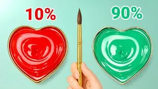 Thumbnail: What Happens When You Mix 10% RED with 90% GREEN? | Satisfying Color Mixing