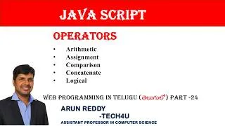 Thumbnail: WEB PROGRAMMING IN TELUGU PART 24 - OPERATORS IN TELUGU | JAVA SCRIPT OPERATORS