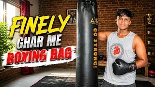 Thumbnail: “Ghar Mein Boxing Bag Aa Gaya! 😱🥊 | First Heavy Bag Workout”