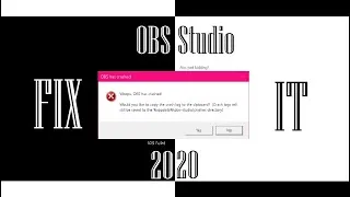 Thumbnail: Woops, OBS Has Crashed! Fix (2020)