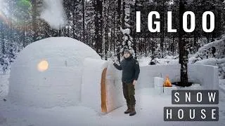 Thumbnail: SOLO Build My Best IGLOO Ever - SNOW HOUSE - Two OVERNIGHT Stay