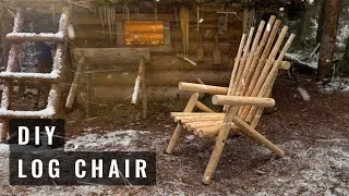 Thumbnail: Awesome DIY Log Chair for My Forest Log Hut in Forest - Baked Potato with Cheese