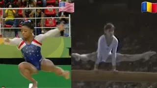 Thumbnail: Simone Biles Vs. Nadia Comaneci at Balance Beam