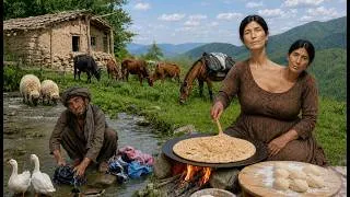 Thumbnail: Life In Rural Afghanistan | Two-Headed Wife Milks A Cow And Makes Traditional Afghan Bread