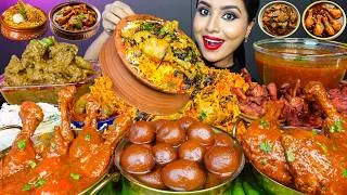 Thumbnail: ASMR Eating Spicy Handi Chicken Biryani,Mutton Kaleji,Vindaloo Curry Masala ASMR Eating Mukbang
