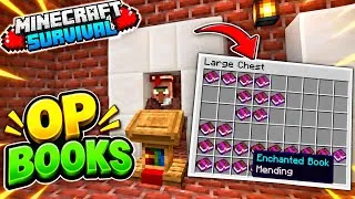 Thumbnail: 🔥 OP Enchanted Books in Minecraft Survival 🤯 | Best Enchanted Book Trading Trick!