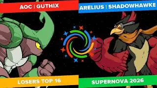 Thumbnail: Supernova 2026 - AoC | Guthix (Kragg) vs Arelius | Shadowhawke (Wrastor) - Losers Top 16