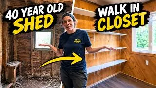 Thumbnail: I Turned a 40-Year-Old Shed Into a Walk-In Closet… On a Budget!