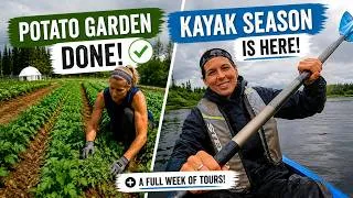 Thumbnail: I Finally Finished My Potato Garden! 🌱 Then It Was a Week Full of Kayak Tours! 🚣