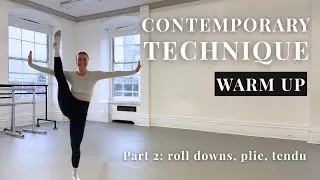 Thumbnail: Contemporary Dance Technique Warm Up (Part 2: Roll downs, Plies, Tendu)