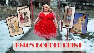Thumbnail: Making Do: Sewing a 1940s Inspired Border Print Dress Out of Just 2.5 Yards of Fabric!