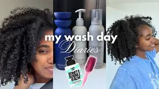 Thumbnail: My Wash Day Diaries | Wash & Styling Process, Trying New Products, Wash & Go Fail, Type 3B-4 Curls