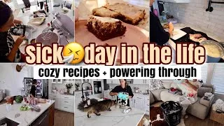 Thumbnail: 🍂Cozy Fall Dinner & Dessert Recipe, Grocery Haul + Mom Life | Sick Day In The Life | Productive Vlog