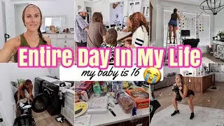 Thumbnail: Aubrey Sweet 16 || Birthday Decorate, Clean + Fun || Day In The Life - Overwhelmed Mom of 4 | Vlog