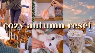 Thumbnail: cozy autumn reset 🍂| fall decorate, deep clean & movie night | silent vlog