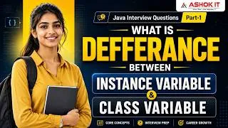 Thumbnail: Java Interview Questions Part-1 | Instance Variable vs Class Variable in Java | Core Java | Ashok IT