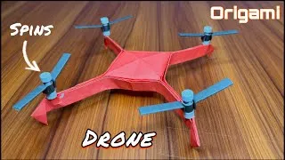 Thumbnail: DIY Origami Drone ✈️ | Spinning Propellers! Easy Paper Craft Tutorial