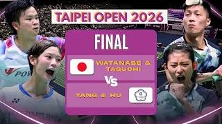 Thumbnail: Watanabe/Taguchi (JPN) [8] vs Yang/Hu (TPE) [2] - F | YONEX Taipei Open 2026