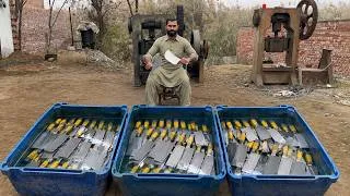Thumbnail: The Process of Making Carbon Steel Meat Cleaver Knives | Factory Manufacturing Process