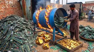 Thumbnail: How 24K Gold Extraction from Wasted PC RAM | Amazing Old PC Rams Recycling Process in Factory
