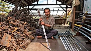 Thumbnail: Rusty Coil Spring FORGED Into Katana Sword | How to Make Katana From Old COIL SPRING