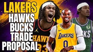 Thumbnail: LAKERS, BUCKS & HAWKS 3 TEAM TRADE PROPOSAL FROM SAM AMICK