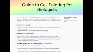 Thumbnail: Guide to Cell Painting for Biologists - AskErinDearBeth Episode 33
