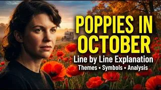 Thumbnail: Sylvia Plath's Poppies in October Explained | Themes, Symbols & Literary Devices