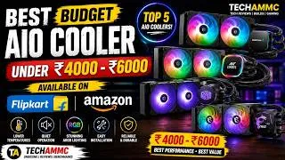 Thumbnail: Best Budget AIO Cooler Under ₹4000–₹6000 🔥 | Top 5 Liquid CPU Coolers 2026 | Amazon vs Flipkart
