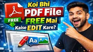 Thumbnail: Best FREE PDF Editor 2026 🔥 Edit Any PDF File Without Adobe | 100% Free PDF Editor