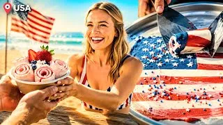Thumbnail: Beach Ice Cream Rolls Around the World 🍦🏖️ | 13 Countries' Sweetest Summer Treats