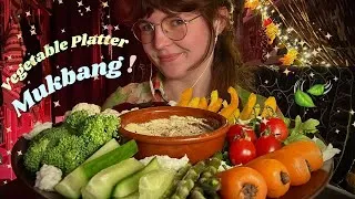 Thumbnail: Vegetable Platter Mukbang ASMR 🥗 Crunchy eating sounds + mouth noises